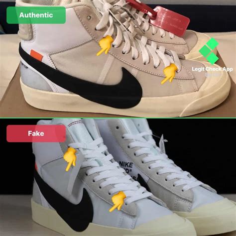 nike blazer off white real vs fake|nike blazer off white false.